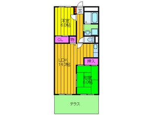 吉井セントラルハイツの物件間取画像